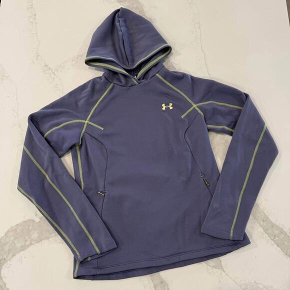 Under Armour Activewear Pullover Hoodie Sweatshirt Womens Medium Purple/Gray - Picture 1 of 6